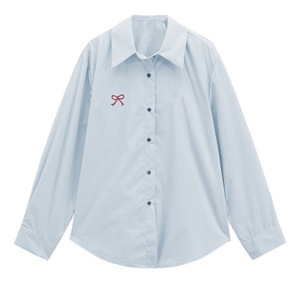 Blusa <span class=keywords><strong>de</strong></span> Otoño Estilo Coreano para Mujer, Color Sólido, Bordada, Corte Holgado, Poliéster, Varias Opciones <span class=keywords><strong>de</strong></span> Color, Venta al Por Mayor - Product Image 6