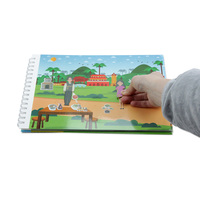 Livre d'autocollants gonflés World Dress-Up, plus de 300 autocollants en papier réutilisables, 7 scènes géographiques, scrapbook éducatif écologique pour enfants