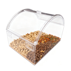 Boîte de rangement en acrylique sur mesure de grande taille de 20 gallons avec porte coulissante pour céréales, aliments secs, noix, <span class=keywords><strong>pain</strong></span>, boulangerie - Product Image 3