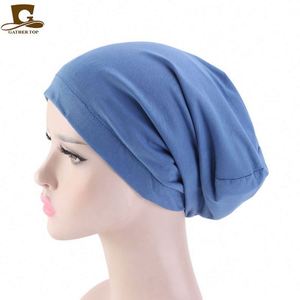 Bonnet de chimiothérapie en satin imprimé numériquement, turban musulman, hijab, bonnet de nuit à bande élastique – Vente en gros - Product Image 5