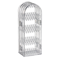 Belle pliable acrylique bijoux boucle d'oreille collier cintre organisateur support plateau armoire présentoir