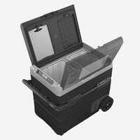 Réfrigérateur de voiture à double zone TWW55 avec batterie amovible 12V/24V DC, congélateur portable pour fruits et boissons