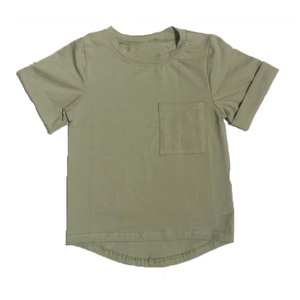 T-shirt d'été en coton pour bébés et jeunes garçons, à manches courtes pliées, vêtements décontractés pour enfants, jersey - Product Image 4