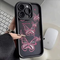 Belle Romance Fleur Motif Bonbons Couleur Givré Antichoc Couverture Arrière Téléphone étui pour iphone 17 air 16 15 14 13 12 Pro Max
