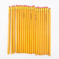 Certification FSC crayons HB avec anneau de gomme en métal ensemble de crayons en bois non aiguisés de haute qualité pour enfants