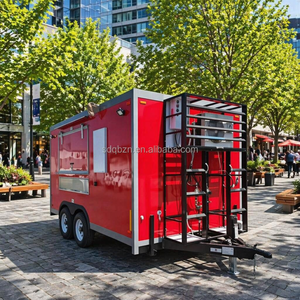 Remorque de restauration mobile <span class=keywords><strong>à</strong></span> cadre galvanisé, étanche, pour la vente de nourriture en rue, les foires, les festivals, les parcs, la location - Product Image 1