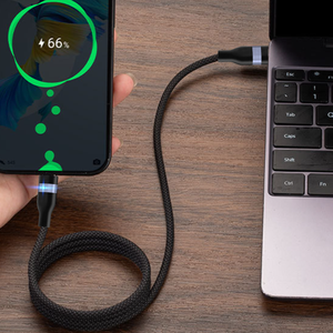 Câble de charge rapide PD240W, câble de charge tressé en nylon avec bande lumineuse, adapté à l'<span class=keywords><strong>iPhone</strong></span> 15 16, câble double tête type C - Product Image 4