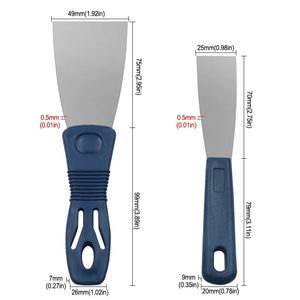 1 pièce, couteau à mastic en acier inoxydable à lame oblique, avec manche en plastique, tailles 1 pouce et 2 pouces - Product Image 6