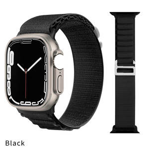 Nueva <span class=keywords><strong>correa</strong></span> deportiva trenzada de <span class=keywords><strong>nylon</strong></span> y poliéster de tela alpina para <span class=keywords><strong>Apple</strong></span> <span class=keywords><strong>Watch</strong></span> Ultra de 49 mm, para Iwatch SE Series 8 y 7 - Product Image 6