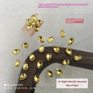 Puntas <span class=keywords><strong>de</strong></span> <span class=keywords><strong>Uñas</strong></span> Paso Sico con <span class=keywords><strong>Diseño</strong></span> <span class=keywords><strong>de</strong></span> Flor <span class=keywords><strong>de</strong></span> Cinco Pétalos en Forma <span class=keywords><strong>de</strong></span> Gota <span class=keywords><strong>de</strong></span> Agua, <span class=keywords><strong>Color</strong></span> Flash, Base Puntiaguda, Rosa Champán, Flores Naturales - Product Image 5