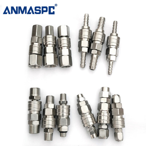 Conector rápido SM de un toque, acoplador de manguera de acero autoblocante, enchufe para compresores de aire, neumáticos, accesorios de nueva condición - Product Image 6