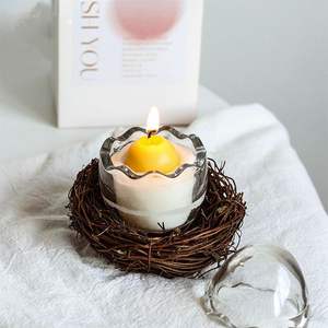 Creative Design Home Decorative Clear Glass <strong>Egg</strong> Cup Aromatherapy <strong>Candles</strong> - Product Image 5