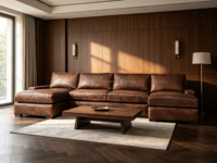 FERLY Modernes Modulares Leder-Ecksofa mit Anpassbaren Konfigurationen Wohnzimmermöbel