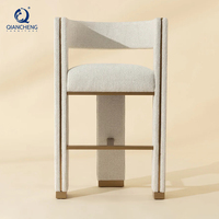 Chaise de bar tendance, mobilier moderne, tabouret de comptoir rembourré en velours, chaise haute de bar pour la cuisine, tabouret de bar pour la maison, mobilier d'hôtel