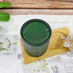 Cloche de thé en <span class=keywords><strong>cristal</strong></span> à l'ancienne, magnifique porte-bougie en verre vert matelassé - Product Image 4