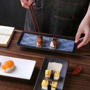 Japanese Style 10 Inch <b>Ceramic</b> Sushi <b>Plate</b> <b>Ceramic</b> Sushi Dishes for Restaurant and Party Handmade Dinner Dish for Hotel - Product Image 3