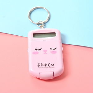 Calculatrice scientifique miniature personnalisée en plastique, mignonne, de style dessin animé, porte-clés, couleur unie, portable, facile à transporter - Product Image 5