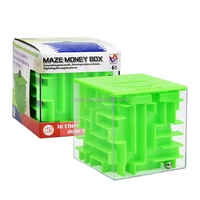 Hucha en 3D de laberinto de tres al, puzle educativo temprano, caja de dinero, juguete