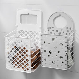 Panier de rangement moderne pliable en PP de grande capacité, durable, mural, pour vêtements, salle de bain, toilettes, sac à linge sale - Product Image 3