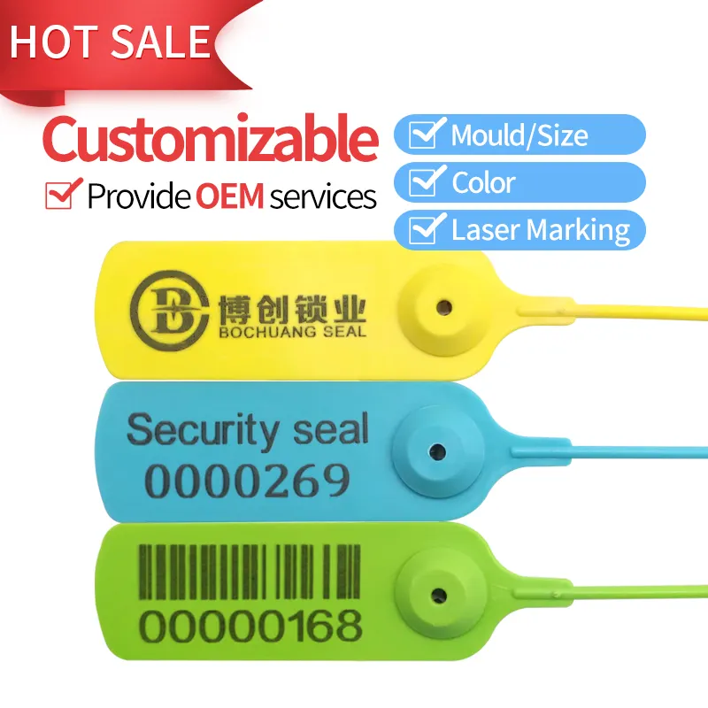 customized number plastic seals security plastic seal