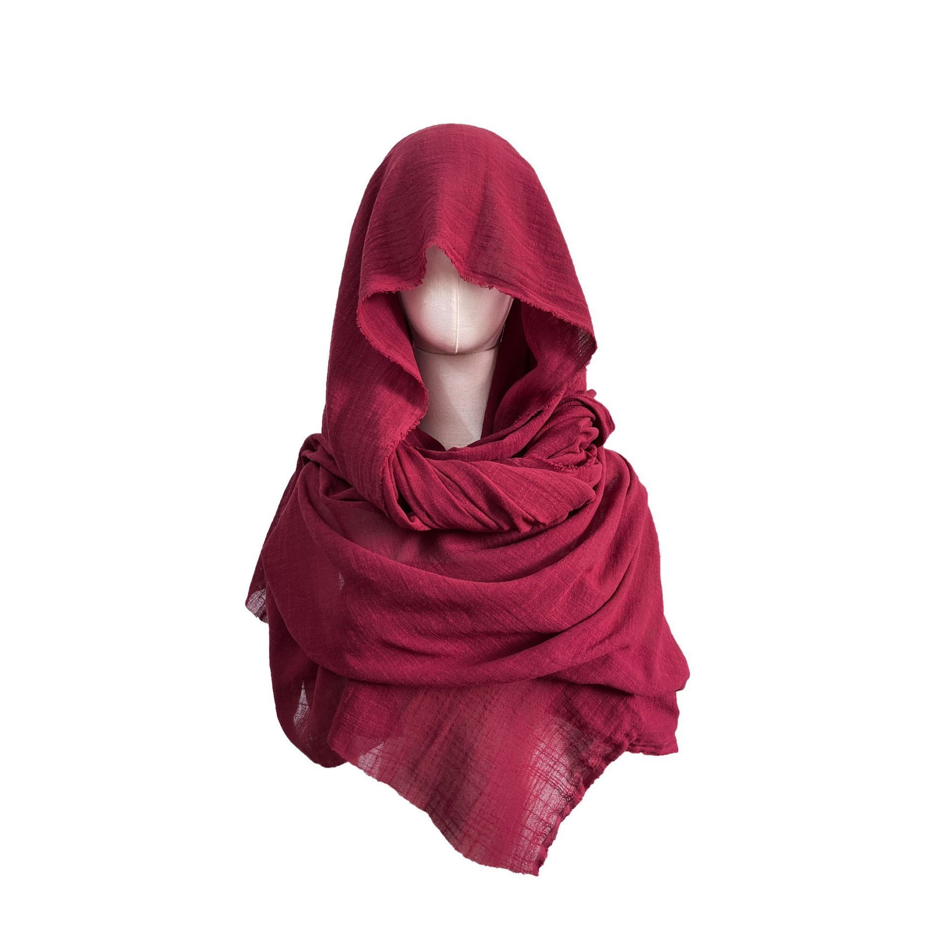8063-C [Pañuelo de cáñamo con diseño de bambú]
