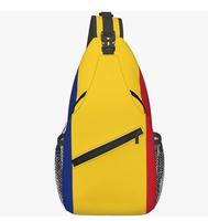 Sac bandoulière de haute qualité avec drapeau du Monaco, logo personnalisé, sac de poitrine, sac à dos bandoulière, sac de voyage