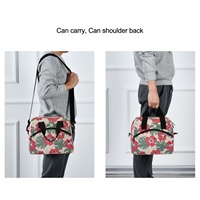 Sac isotherme pour déjeuner personnalisé avec imprimé floral hawaïen, en polyester réutilisable, 15 L, pour hommes, pique-nique, voyage
