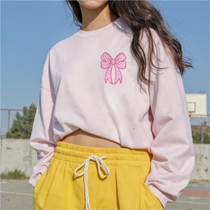Applique brodée en forme de nœud à motif damier rouge et rose, ruban à carreaux, badges nœud papillon pour vêtements de fille, cardigan, robe, DIY - Product Image 2