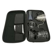 Ensemble cadeau de luxe pour cafetière et théière portable HD personnalisée, étui rigide EVA 50x29x16CM noir