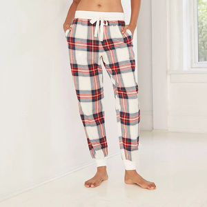 Flanella di Controllo Plaid <span class=keywords><strong>A</strong></span> Vita Alta Pantaloni Pantaloni Salotto Pigiami Delle Signore Casual <span class=keywords><strong>Pigiama</strong></span> Bottoms Pigiami Delle Donne di Salotto Pantaloni Pantaloni <span class=keywords><strong>A</strong></span> Pelo - Product Image 3