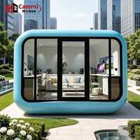 Cammi House – Bâtiment de bureau modulaire préfabriqué en acier, type conteneur, Apple Cabin, maison capsule, poste de travail mobile extérieur pour parc
