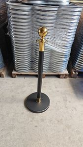 Wedding Supplies Black Silver Gold Queue Rope Barrier Red Carpet Poles Black Quantity <b>Post</b> Stainless Steel Stanchion - Product Image 4