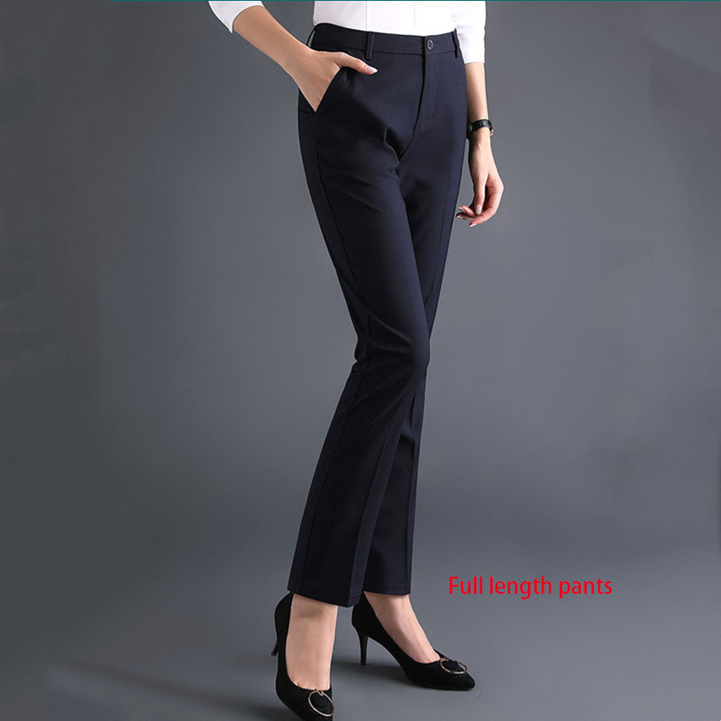Navy Blue slim fit full length suit pants