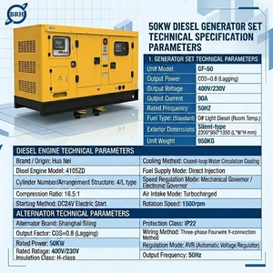 Groupe électrogène diesel silencieux BRH Industrial sur mesure 30 kW 50 kW 100 kW 200 kW, génération d'<span class=keywords><strong>électricité</strong></span> à énergie illimitée, portable avec ATS - Product Image 6