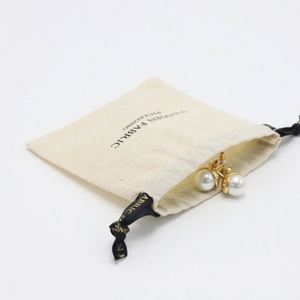 Custom Design Logo and Size Muslin Cotton Drawstring <b>Bag</b> Reusable Muslin Wedding Gift Candy <b>Bag</b> Jewelry <b>Dust</b> Pouch - Product Image 4