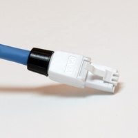 Conector de Terminación Tipo Sin Herramientas Linkwylan Cat 6A, Conector RJ45 Cat6a Sin Herramientas para Cable de Instalación Cat6A 23AWG