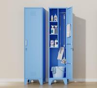 Casier en acier verrouillable à 2 portes - Armoire métallique durable à double compartiment pour meubles de chambre et rangement personnel