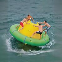 Jouet aquatique gonflable commercial pour bateau, tube aquatique tractable rotatif, jouet UFO sportif pour adultes et enfants, en PVC, 100-500 kg, CE