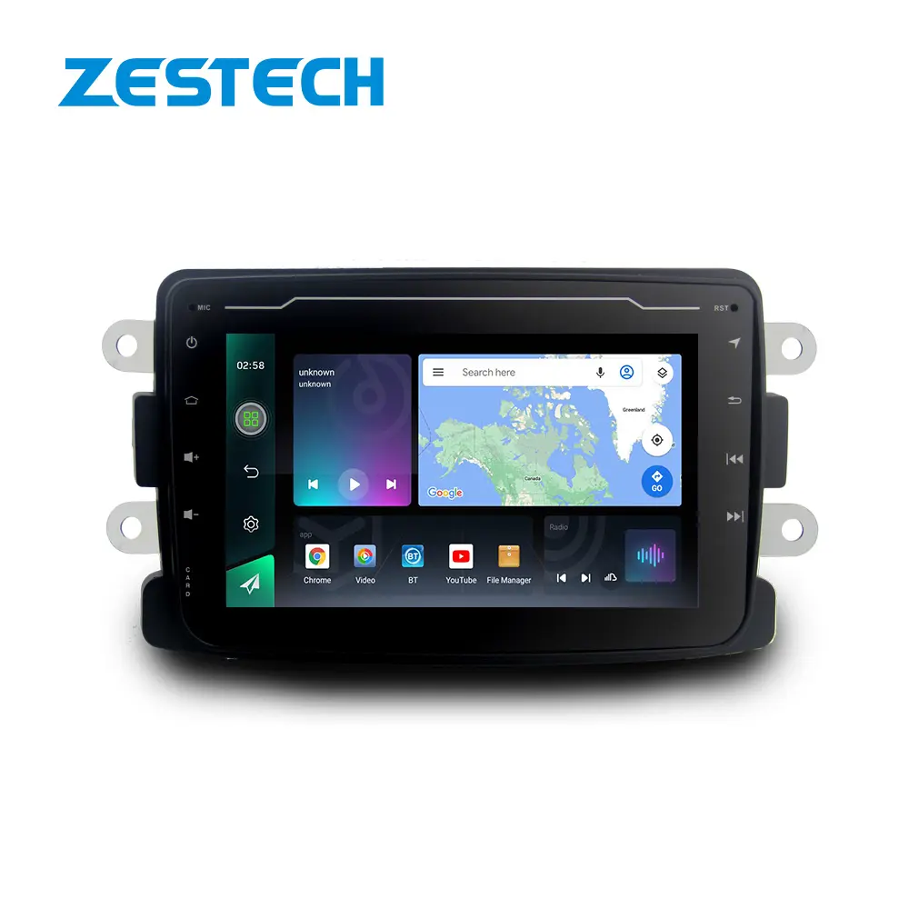 Zezefabrika HD IPS Dacia Sandero Duster Renault navigasyon GPS için araba radyo Wifi multimedya Android oyuncu