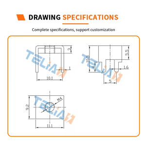 Borne à vis M4 en laiton étamé pour carte PCB, 4 broches, courant élevé 70A, TLS4415 - Product Image 2