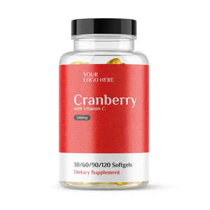 Cranberry with Vitamin C 500mg Softgels 30/60/90/120 Count Dietary Supplement Immune Support Natural Herbal Supplement - Product Image 1