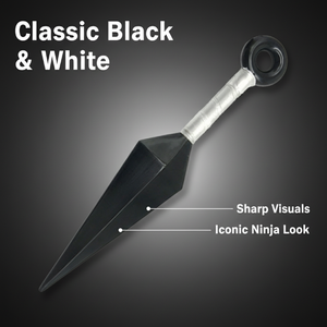 Ensemble de 4 PP <span class=keywords><strong>Ninja</strong></span> 2-Kunai 2-<span class=keywords><strong>Shuriken</strong></span> Ensemble de style classique Étoiles à lancer réalistes Noir et blanc Décoration de collection Jouets Cospaly - Product Image 2