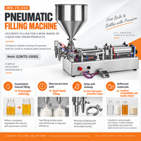 Machine horizontale entièrement automatique à double tête pneumatique de haute précision pour le remplissage de pâtes, sauces, liqueurs, liquides et huiles dans les bouteilles en plastique et en verre