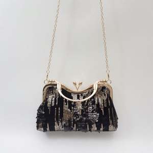 Clutch-Abendtasche für Damen, glitzernde Handtasche mit Strass-Kette für Hochzeit und Party - Product Image 4