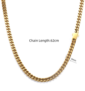 สร้อยคอแฟชั่นสไตล์ฮิปฮอปแบบหนา ทำจากสแตนเลสสตีล สำหรับผู้ชาย ปี <span class=keywords><strong>2022</strong></span> จากผู้ผลิตในจีน - Product Image 6