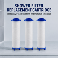 Cartouche de filtre de remplacement manuel en coton SENFILTER OEM pour pommeau de douche, lot de 10, compatible avec les filtres de douche à main pour usage en salle de bain