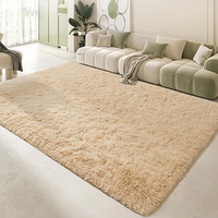 Tapis de sol moelleux et épais de couleur unie, fabriqué à la machine, pour salon, table basse, et ensembles de tapis de zone industrielle