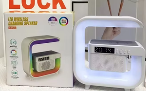 Multifunctional BT <b>Led</b> Night Light Speaker Alarm <b>Clock</b> Wireless Charging Mobile Phone Colorful Subwoofer RGB Light Home - Product Image 1