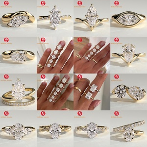 <span class=keywords><strong>Anello</strong></span> di Fidanzamento Personalizzato con <span class=keywords><strong>Diamante</strong></span> Sintetico da <span class=keywords><strong>1</strong></span>, 2, 3 Carati per Donne, in Oro Massiccio 14k 18k, Certificato IGI - Product Image 2