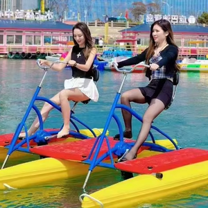 Bicicleta Acuática Doble Tandem para Ciclismo, Hidrobicicleta Flotante Recreativa, Triciclo de Doble Pedal de Plástico para Uso en Agua al Aire Libre - Product Image 1